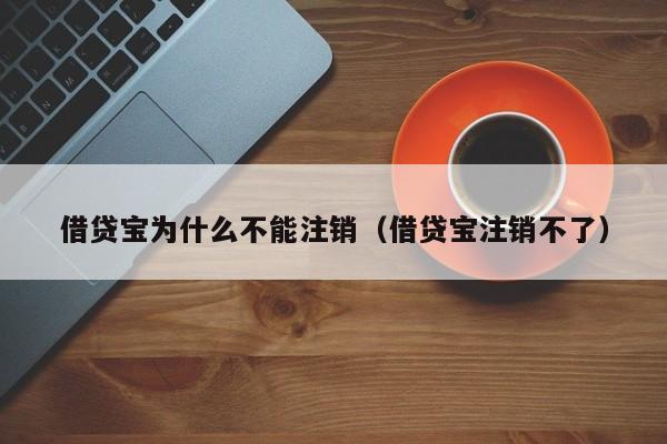 借贷宝为什么不能注销（借贷宝注销不了）